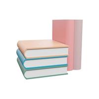 School supplies or study books 3d icon photo high quality