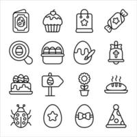 Simple Set of Easter Day Vector icons