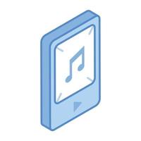 A trendy icon of music note in 3d style vector