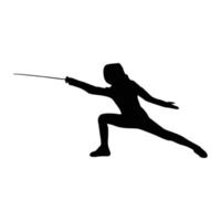 Fencing Silhouette Art vector