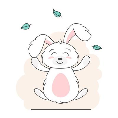 Simple and cute logo for profile picture for an instagram account about  floristry with a rabbit