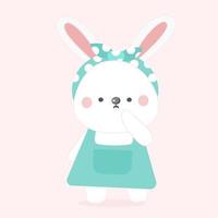 Cute rabbit.baby bunny. vector