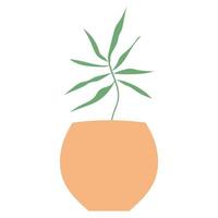 Illustration of house plant with flat style vector