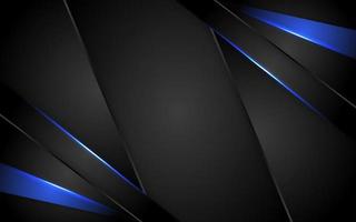 Abstract dark background with blue neon glowing vector