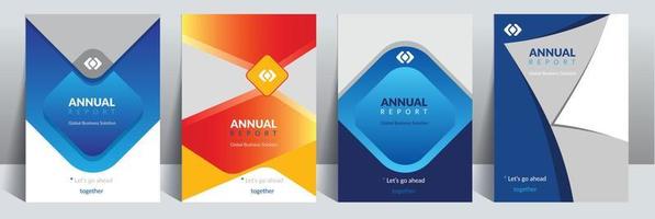 Annual Report Catalog Cover Design Template Concept adept to multipurpose Project vector