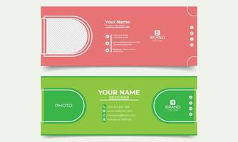 Email signature design. electronic email signature template or email footer vector