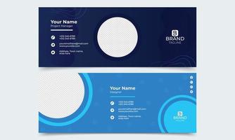 Email signature design. electronic email signature template or email footer vector