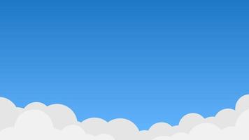 fondo de cielo azul brillante con nubes blancas vector