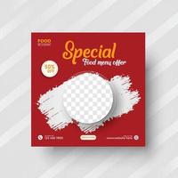 Special food social media post template vector