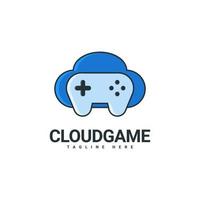 Cloud Game Logo Design, Joystick and Cloud Logo Combination, Logo Vector Template