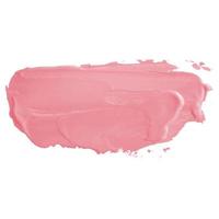 Acrylic paint smear, texture of lipstick isolated on white background.