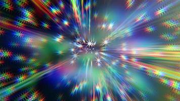 Abstract multicolored background with moving rays video