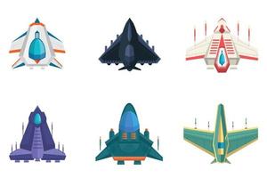 Colorful Spaceship Collection vector