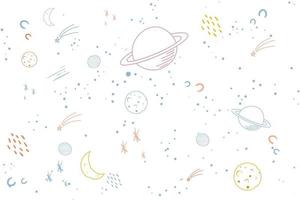 Hand Drawn Space Background vector