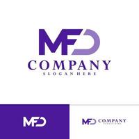 Initial M F D logo vector template, Creative M F D logo design concepts