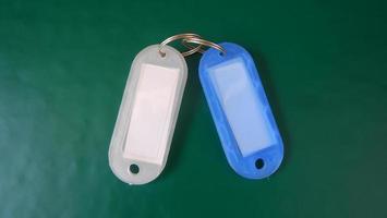 photo blue and white keychain