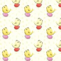 A scalable vector art of chick pattern