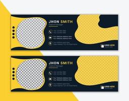 Email signature or email footer design template vector