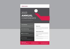 Business Conference Flyer Template Design, Corporate Flyer Creative Template Design, Conference Poster Leaflet Design vector