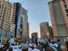 Makkah, Saudi Arabia, April 2021 - Beautiful nights in Makkah during the blessed month of Ramadan. photo