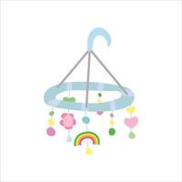 baby hanging toy vector