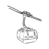 bosquejo del vector del teleférico