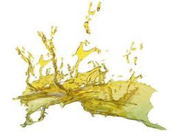 3D Render Oil or Juice and splash for power energy on white background photo