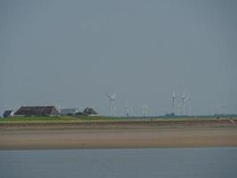 hallig hooge en el mar del norte alemán foto