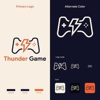 elegant simple gaming logo concept template vector