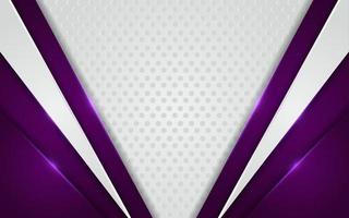 Abstract modern white background combination with line purple glowing vector