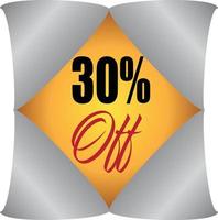 30 Percentage off discount promotion sale for your unique selling poster, banner, discount, ads vector