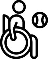 ilustración de vector de bola de silla de ruedas en un fondo. símbolos de calidad premium. iconos vectoriales para concepto y diseño gráfico.