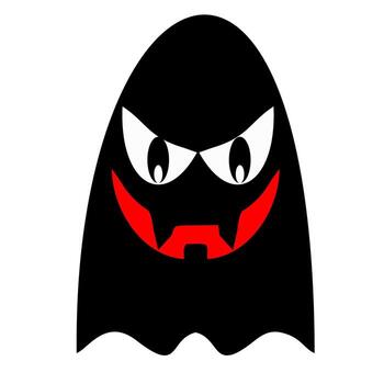 icono fantasma aislado en un fondo blanco. icono de vector fantasma iluminado de variación de emoción. elemento de diseño de estilo plano simple. espeluznantes imágenes de terror.