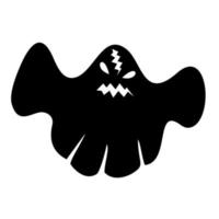 icono fantasma aislado en un fondo blanco. icono de vector fantasma iluminado de variación de emoción. elemento de diseño de estilo plano simple. espeluznantes imágenes de terror.