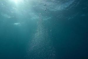 Blue abstract background of water surface. photo