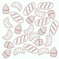 Bread and Food Pattern vector