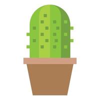 Cactus icon flat color vector illustration