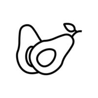 Avocado icons  symbol vector elements for infographic web