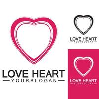 Love heart logo and symbol vector template