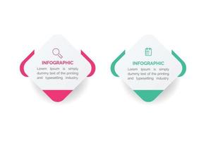 plantilla de etiqueta infográfica vectorial con iconos. opciones o pasos. infografías para el concepto de negocio. se puede utilizar para gráficos de información, diagramas de flujo, presentaciones, sitios web, pancartas, materiales impresos. vector