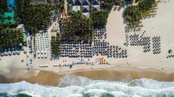 Aerial view of Praia do Futuro tropical beach. photo