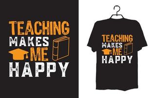 Print teacher t-shirt designs vector