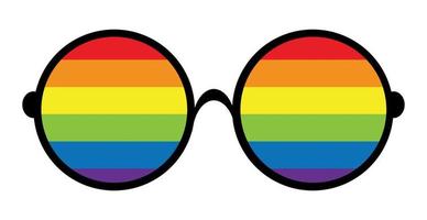 gafas con una bandera para el día del orgullo lgbt. ilustración detener la homofobia para el día internacional contra la homofobia. vector