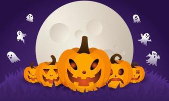 Halloween background For a party and sale on Halloween night.Happy Halloween banner. vector