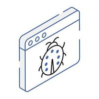 An icon of website management isometric design vector