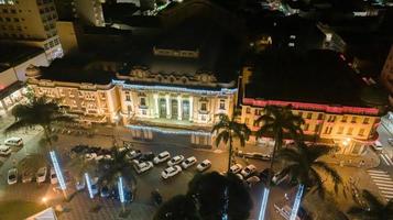 Sao Paulo, Brazil, SEP 2019 - Aerial view at night photo