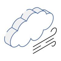 Extreme weather condition, icon of thunderstorm vector