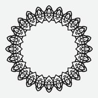 Circle greek frame. Round meander border. Decoration element pattern. Vector illustration isolated on white background