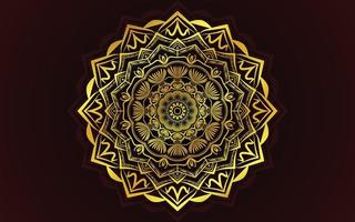 Mandala design  luxury ornamental background in gold color