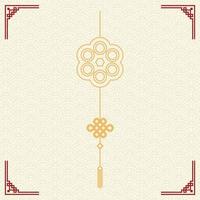 Background template with chinese patterns vector